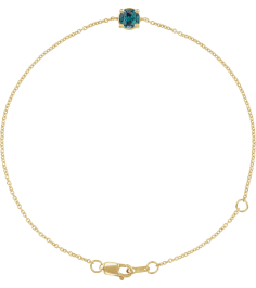 Brc925 Bracelet Set 14K Yellow Round Lab-Grown Alexandrite 4 Mm 6 12-7 12 In Polished Lab-Grown Alexandrite Solitaire Bracelet
