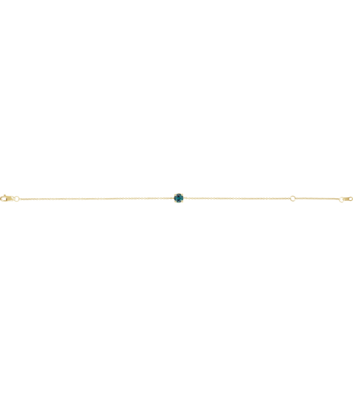 Brc925 Bracelet Set 14K Yellow Round Lab-Grown Alexandrite 4 Mm 6 12-7 12 In Polished Lab-Grown Alexandrite Solitaire Bracelet