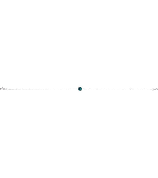 Brc925 Bracelet Set 14K White Round Lab-Grown Alexandrite 4 Mm 6 12-7 12 In Polished Lab-Grown Alexandrite Solitaire Bracelet