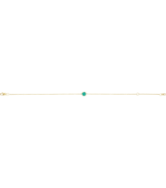 Brc925 Bracelet Set 14K Yellow Round Natural Emerald 4 Mm 6 12-7 12 In Polished Natural Emerald Solitaire Bracelet