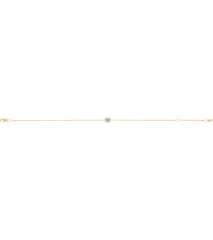 Brc925 Bracelet Set 14K Yellow Round Natural White Sapphire 4 Mm 6 12-7 12 In Polished Natural White Sapphire Solitaire Bracelet