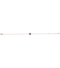 Brc925 Bracelet Set 14K Rose Round Lab-Grown Blue Sapphire 4 Mm 6 12-7 12 In Polished Lab-Grown Blue Sapphire Solitaire Bracelet
