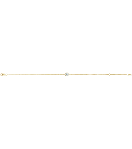 Brc925 Bracelet Set 14K Yellow Round Natural Diamond 4Mm 15 Ct I1, G-H 6 12-7 12 In Polished 15 Ctw Natural Diamond Solitaire Bracelet