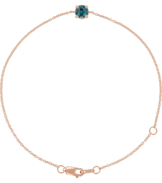 Brc925 Bracelet Set 14K Rose Round Lab-Grown Alexandrite 4 Mm 6 12-7 12 In Polished Lab-Grown Alexandrite Solitaire Bracelet