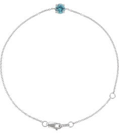Brc925 Bracelet Set Sterling Silver Round Natural Blue Zircon 4 Mm 6 12-7 12 In Polished Natural Zircon Solitaire Bracelet