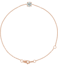 Brc925 Bracelet Set 14K Rose Round Natural Diamond 4Mm 15 Ct I1, G-H 6 12-7 12 In Polished 15 Ctw Natural Diamond Solitaire Bracelet