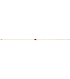 Brc925 Bracelet Set 14K Yellow Round Natural Ruby 4 Mm 6 12-7 12 In Polished Natural Ruby Solitaire Bracelet