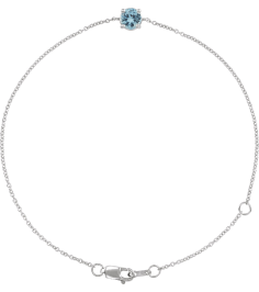 Brc925 Bracelet Set Sterling Silver Round Natural Aquamarine 4 Mm 6 12-7 12 In Polished Natural Aquamarine Solitaire Bracelet