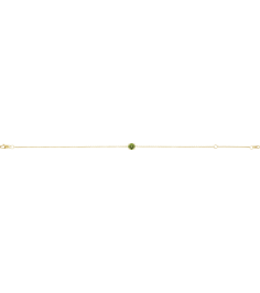 Brc925 Bracelet Set 14K Yellow Round Natural Peridot 4 Mm 6 12-7 12 In Polished Natural Peridot Solitaire Bracelet