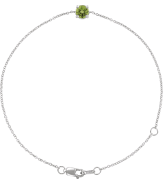 Brc925 Bracelet Set Sterling Silver Round Natural Peridot 4 Mm 6 12-7 12 In Polished Natural Peridot Solitaire Bracelet