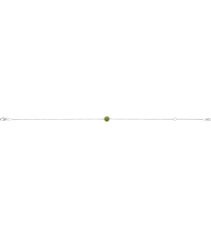 Brc925 Bracelet Set Sterling Silver Round Natural Peridot 4 Mm 6 12-7 12 In Polished Natural Peridot Solitaire Bracelet