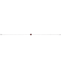 Brc925 Bracelet Set Sterling Silver Round Natural Mozambique Garnet 4 Mm 6 12-7 12 In Polished Natural Mozambique Garnet Solitaire Bracelet