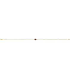 Brc925 Bracelet Set 14K Yellow Round Natural Mozambique Garnet 4 Mm 6 12-7 12 In Polished Natural Mozambique Garnet Solitaire Bracelet