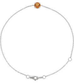 Brc925 Bracelet Set Sterling Silver Round Natural Citrine 4 Mm 6 12-7 12 In Polished Natural Citrine Solitaire Bracelet