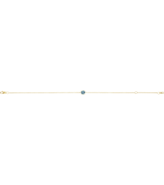 Brc925 Bracelet Set 14K Yellow Round Natural Aquamarine 4 Mm 6 12-7 12 In Polished Natural Aquamarine Solitaire Bracelet