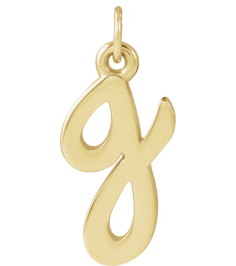 88516 Pendant 14K Yellow Initial G 12.25 X 6.25 Mm Polished Petite Initial Pendant