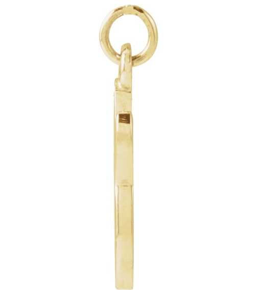 88516 Pendant 14K Yellow Initial G 12.25 X 6.25 Mm Polished Petite Initial Pendant