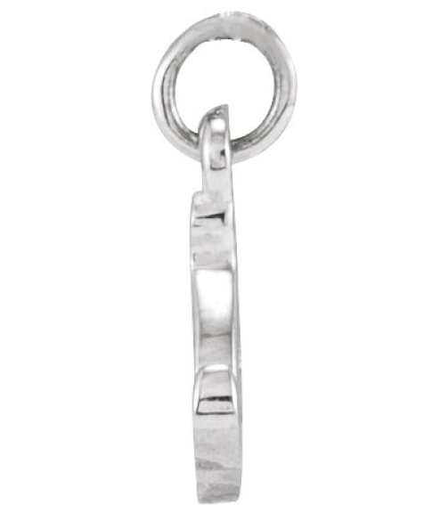 88516 Pendant Platinum Initial S 8 X 7.4 Mm Polished Petite Initial Pendant