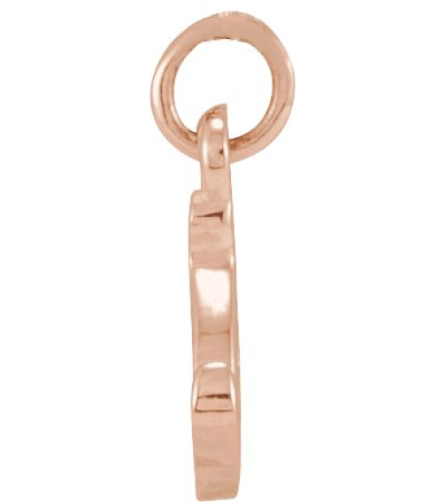88516 Pendant 14K Rose Initial S 8 X 7.4 Mm Polished Petite Initial Pendant