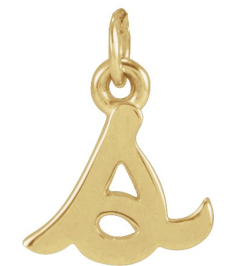88516 Pendant 14K Yellow Initial S 8 X 7.4 Mm Polished Petite Initial Pendant