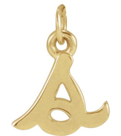 88516 Pendant 14K Yellow Initial S 8 X 7.4 Mm Polished Petite Initial Pendant