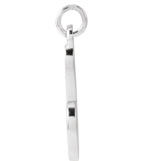 88516 Pendant Sterling Silver Initial B 12.45 X 6.75 Mm Polished Petite Initial Pendant