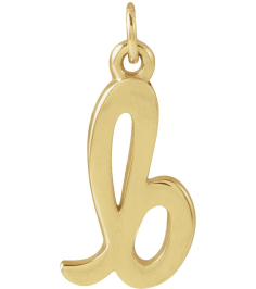 88516 Pendant 14K Yellow Initial B 12.45 X 6.75 Mm Polished Petite Initial Pendant