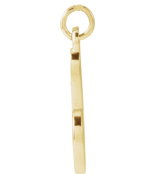 88516 Pendant 14K Yellow Initial B 12.45 X 6.75 Mm Polished Petite Initial Pendant