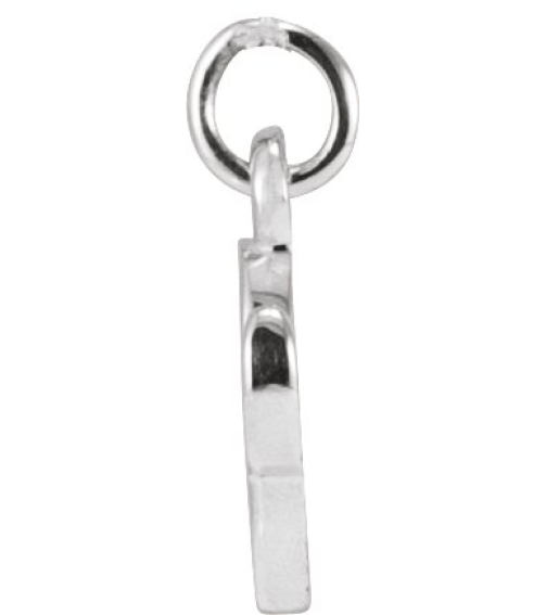 88516 Pendant Platinum Initial O 7.95 X 5.6 Mm Polished Petite Initial Pendant