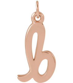 88516 Pendant 14K Rose Initial B 12.45 X 6.75 Mm Polished Petite Initial Pendant