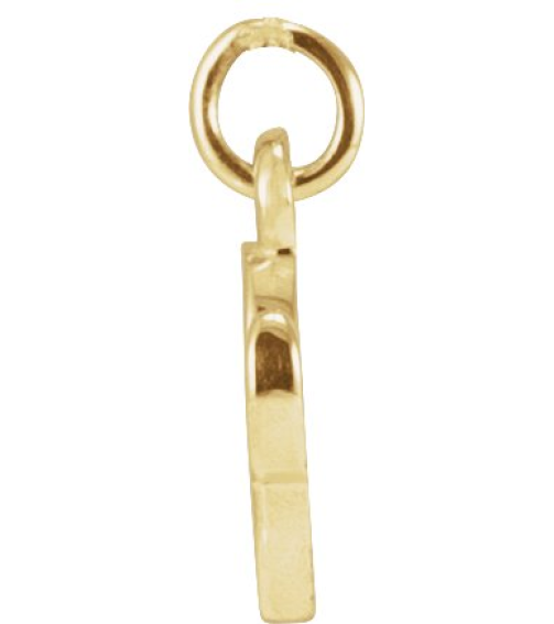 88516 Pendant 14K Yellow Initial O 7.95 X 5.6 Mm Polished Petite Initial Pendant