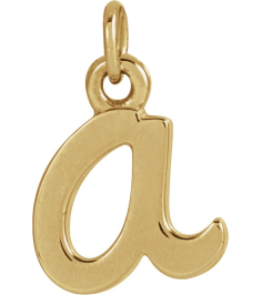 88516 Pendant 14K Yellow Initial A 8.25 X 6.75 Mm Polished Petite Initial Pendant