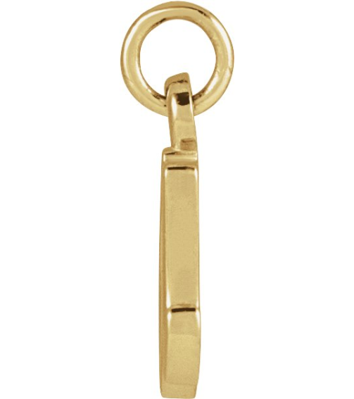 88516 Pendant 14K Yellow Initial A 8.25 X 6.75 Mm Polished Petite Initial Pendant