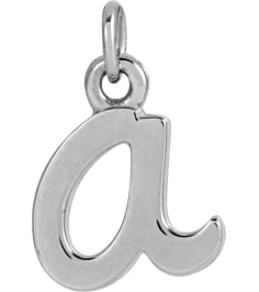 88516 Pendant Sterling Silver Initial A 8.25 X 6.75 Mm Polished Petite Initial Pendant