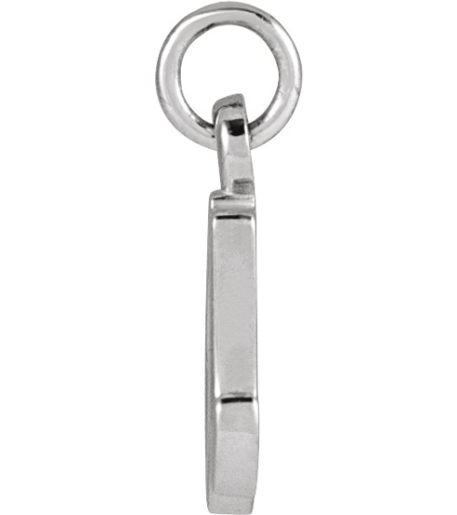 88516 Pendant Sterling Silver Initial A 8.25 X 6.75 Mm Polished Petite Initial Pendant