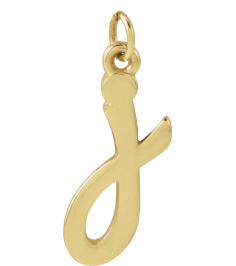 88516 Pendant 14K Yellow Initial J 13.7 X 6 Mm Polished Petite Initial Pendant