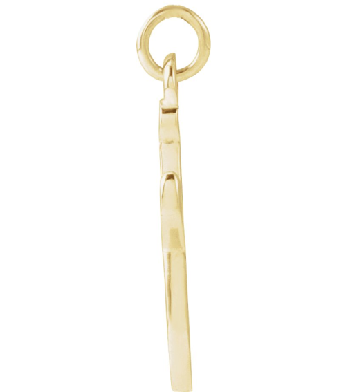 88516 Pendant 14K Yellow Initial J 13.7 X 6 Mm Polished Petite Initial Pendant