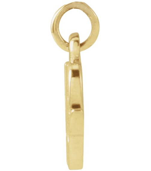 88516 Pendant 14K Yellow Initial W 10 X 7.9 Mm Polished Petite Initial Pendant