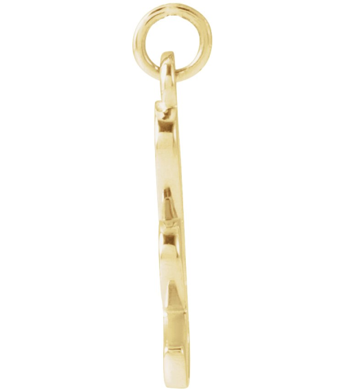 88516 Pendant 14K Yellow Initial K 9.6 X 3.4 Mm Polished Petite Initial Pendant