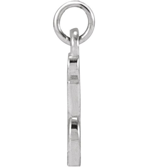 88516 Pendant 14K White Initial I 9.6 X 3.4 Mm Polished Petite Initial Pendant