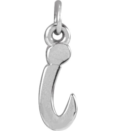 88516 Pendant Sterling Silver Initial I 9.6 X 3.4 Mm Polished Petite Initial Pendant