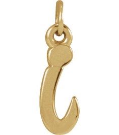 88516 Pendant 14K Yellow Initial I 9.6 X 3.4 Mm Polished Petite Initial Pendant