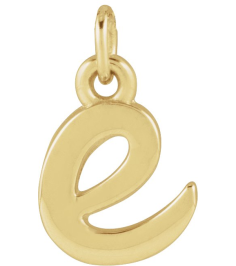 88516 Pendant 14K Yellow Initial E 7.95 X 6 Mm Polished Petite Initial Pendant