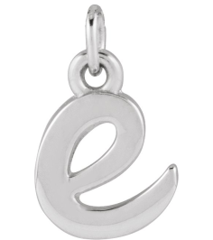 88516 Pendant Sterling Silver Initial E 7.95 X 6 Mm Polished Petite Initial Pendant