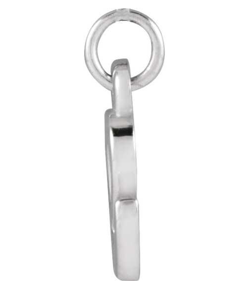 88516 Pendant Sterling Silver Initial E 7.95 X 6 Mm Polished Petite Initial Pendant