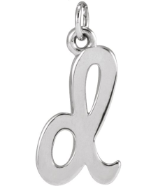 88516 Pendant Sterling Silver Initial D 12.15 X 6.45 Mm Polished Petite Initial Pendant