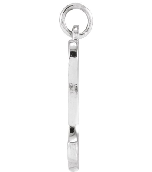 88516 Pendant Sterling Silver Initial D 12.15 X 6.45 Mm Polished Petite Initial Pendant