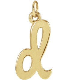 88516 Pendant 14K Yellow Initial D 12.15 X 6.45 Mm Polished Petite Initial Pendant