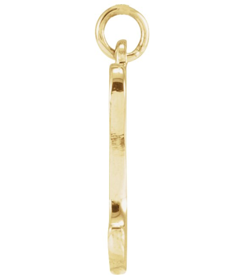 88516 Pendant 14K Yellow Initial D 12.15 X 6.45 Mm Polished Petite Initial Pendant