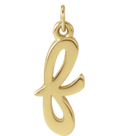88516 Pendant 14K Yellow Initial F 12.9 X 5.45 Mm Polished Petite Initial Pendant